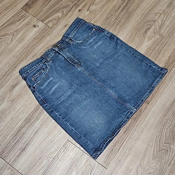 Mossimo Denim Stretch Blue Jean Skirt Women's 8 - Picture 1 of 16